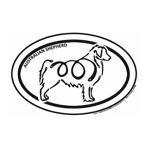 500x500 Australian Shepherd Euro K Line Magnet Doggy Style Gifts