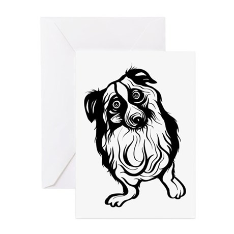 460x460 Black Australian Shepherd Doodle Stationery