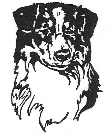 358x441 Dog Rubber Stamps Australian Shepherd E Size Wide X