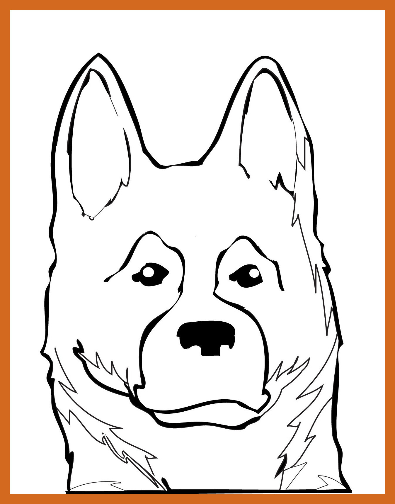 1348x1719 How To Draw A German Shepherd Puppy Drawing Dog Step