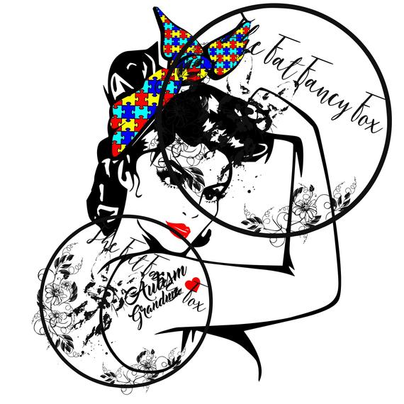 570x570 Autism Grandma Rosie Riveter Digital Download Etsy