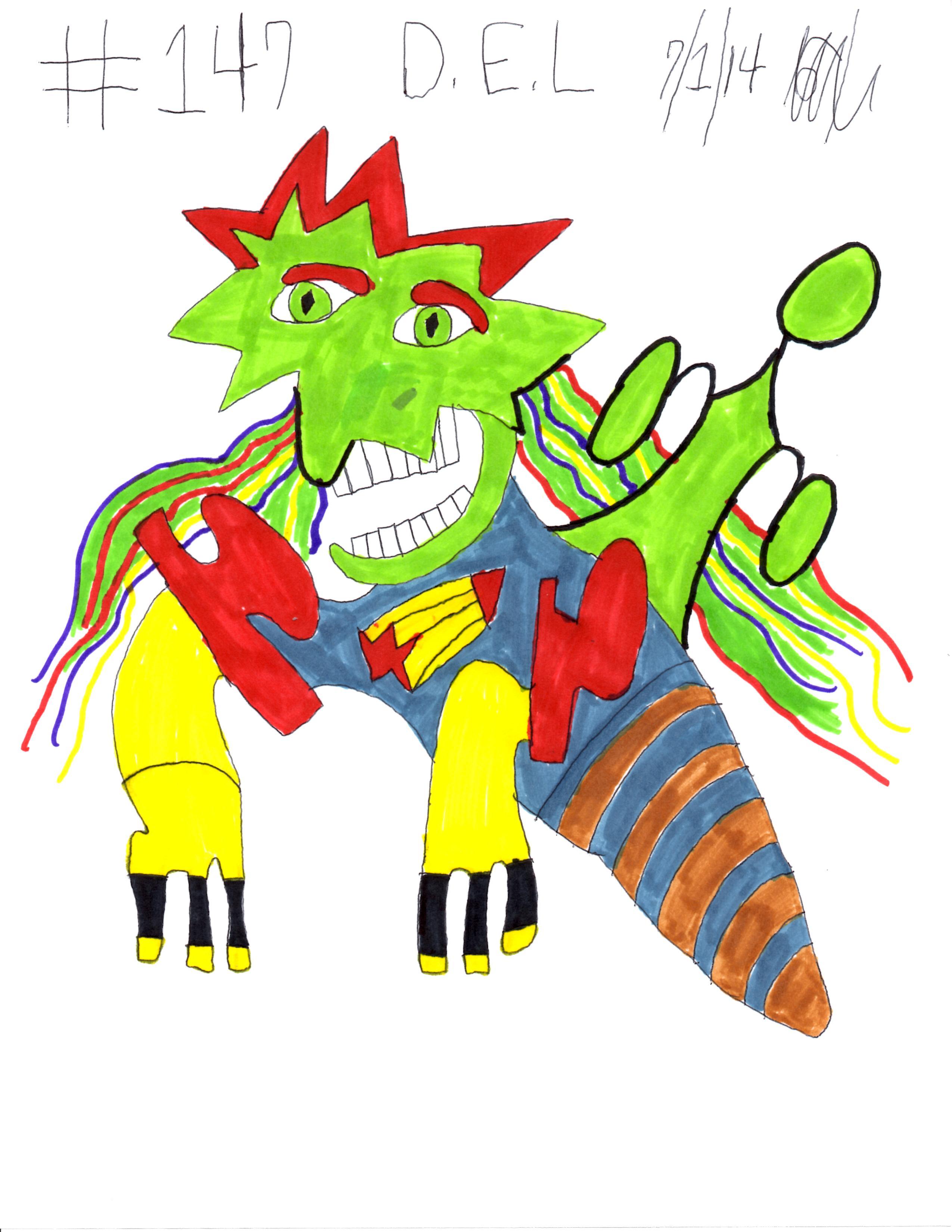 2550x3300 autistic artist has a passion for drawing unique creatures