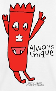 190x310 Cartwills Autism Awareness Red Monster Charlie