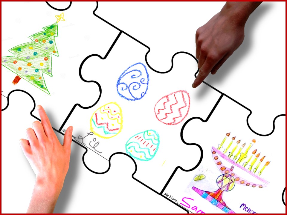 960x720 puzzle piece drawing sheets cooperative social skills activity