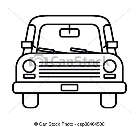 450x412 Car Drawing Front Isolated Icon Design, Vector Illustration Graphic