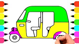 320x180 download thumbnail for coloring tuk tuk auto rickshaw drawing