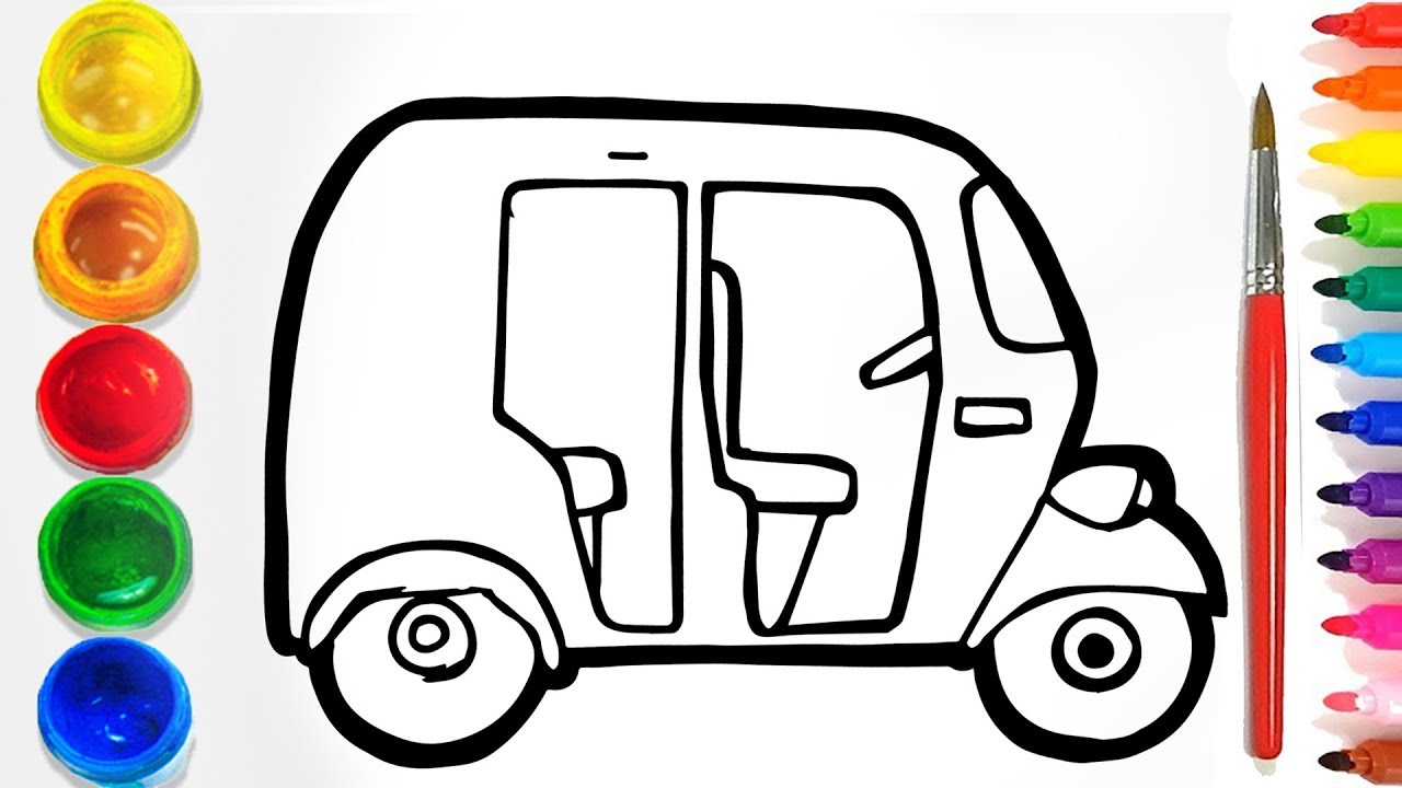 Auto Rickshaw Drawing | Free download on ClipArtMag