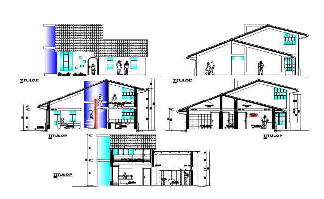 650x400 Detail Residential Building Section View Layout Autocad