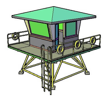 378x341 Watchtower In Autocad Download Cad Free