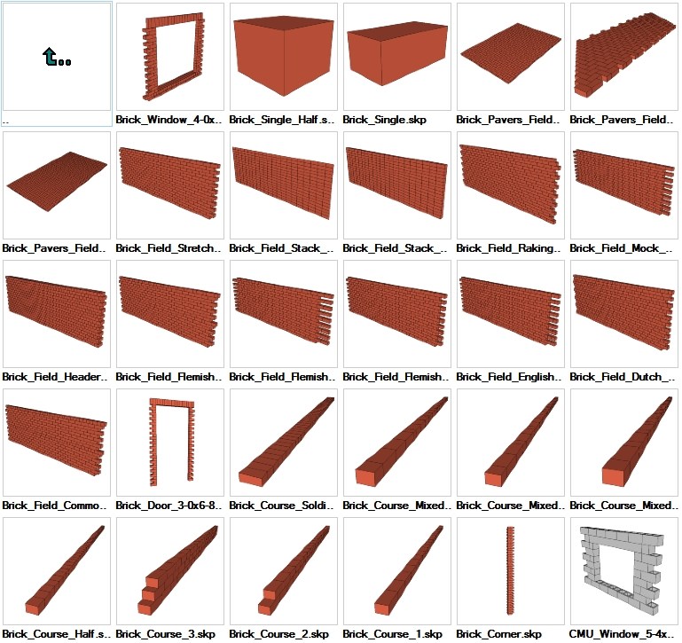 769x725 sketchup masonry models download