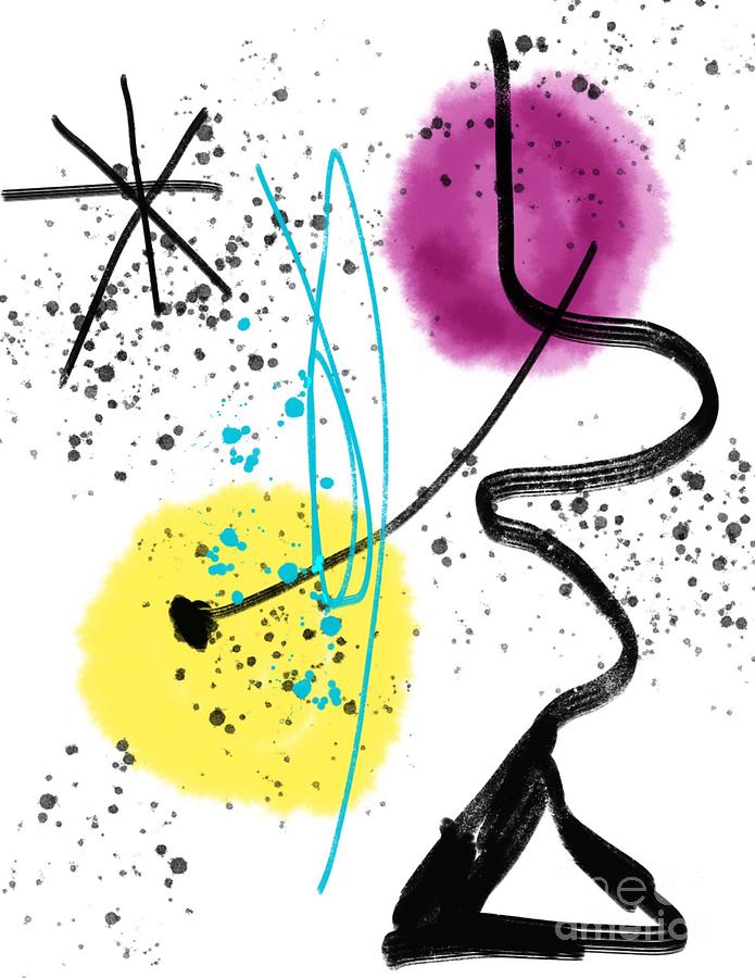 695x900 Abstract Thinking Of Miro Daily Draw Digital Art