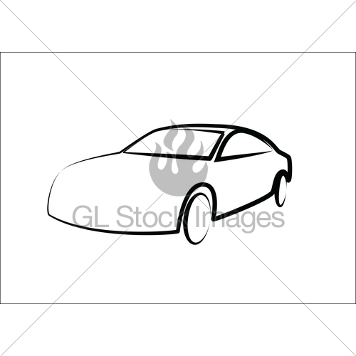 500x500 Modern Car Silhouette Automobile Illustration Gl Stock Images