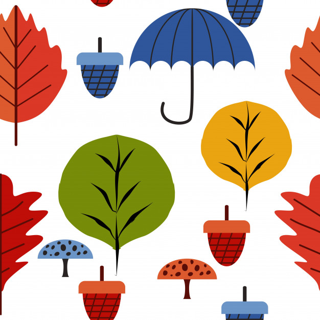 626x626 Autumn Kids Drawing Pattern Vector Premium Download