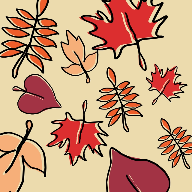 640x640 Cute Hand Drawn Autumn Pattern Seamless With Colorful Seasonal