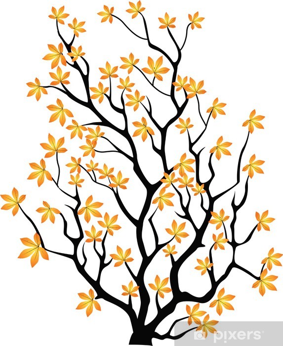 573x700 Autumn Tree Silhouette Wall Mural We Live To Change