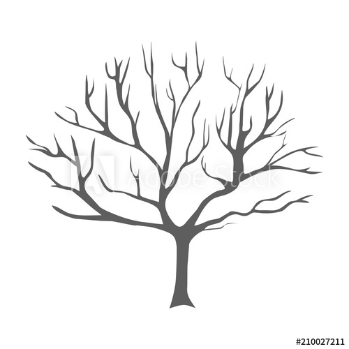 500x500 Silhouette Autumn Tree Illustration