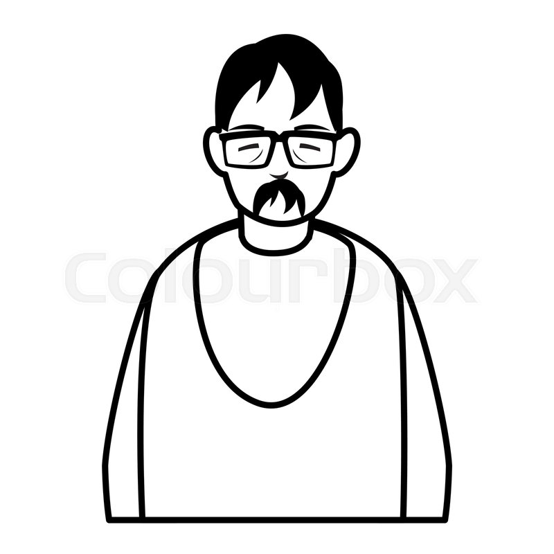 800x800 Cute Grandfather Avatar Character Stock Vector Colourbox