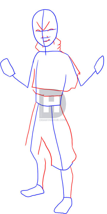 362x720 how to draw avatar aang from avatar the last airbender, step