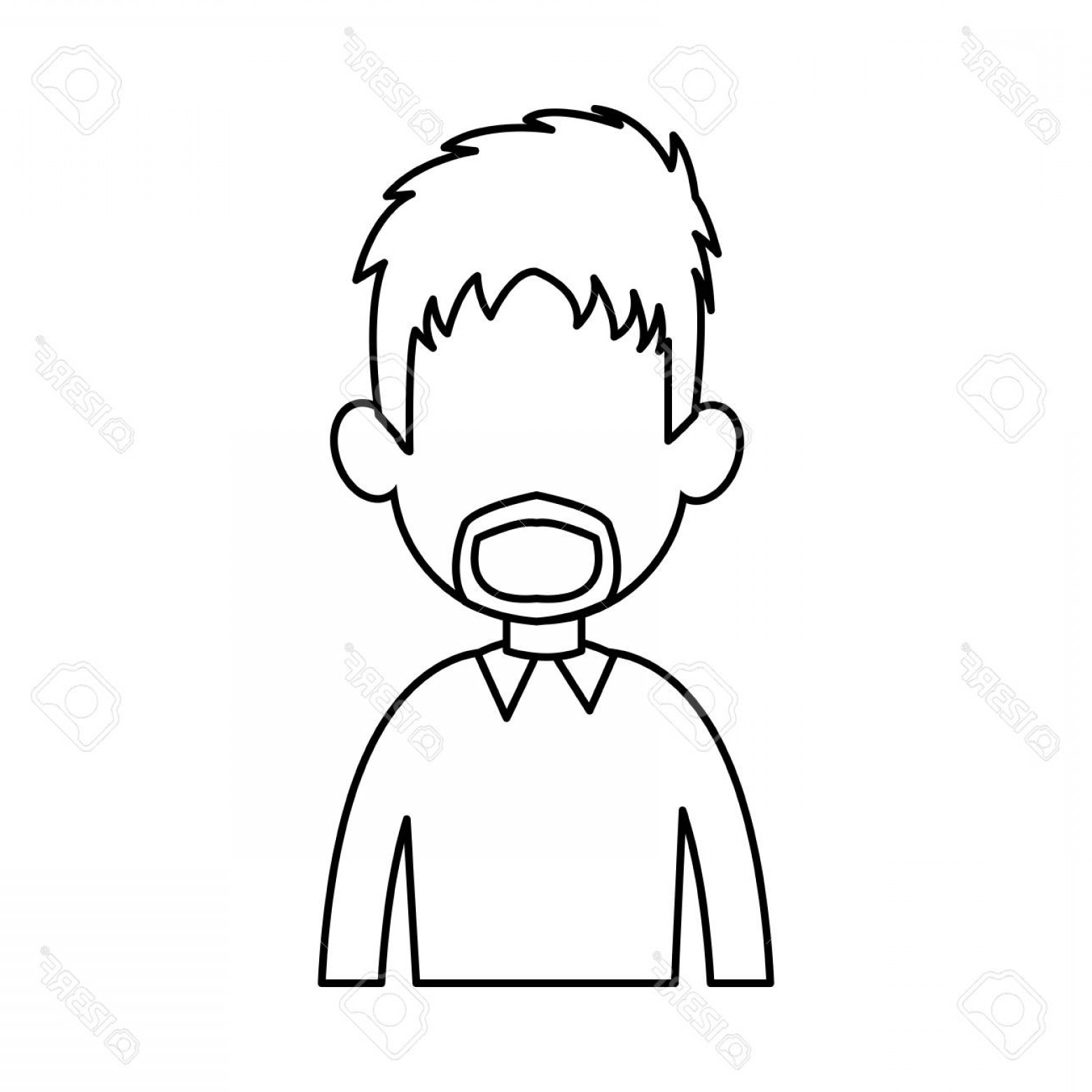 1560x1560 Photostock Vector Portrait Man No Face Avatar Image Vector
