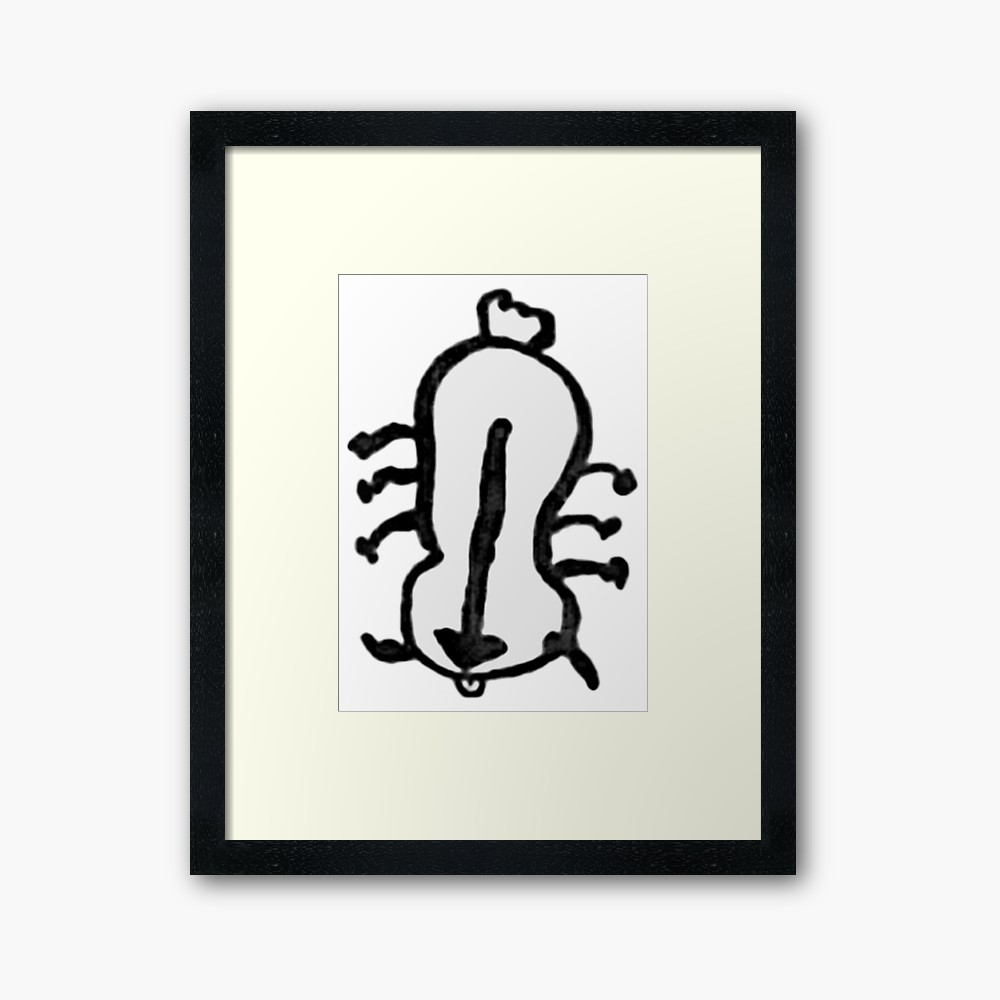 1000x1000 Avatar The Last Airbender Sokka's Drawing Appa Framed Art