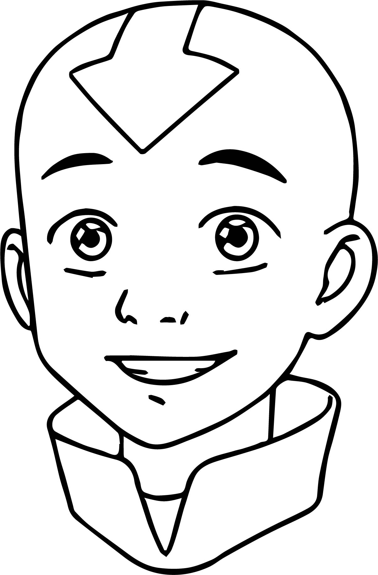 1205x1832 Draw Aang Step Last Avatar Aang Coloring