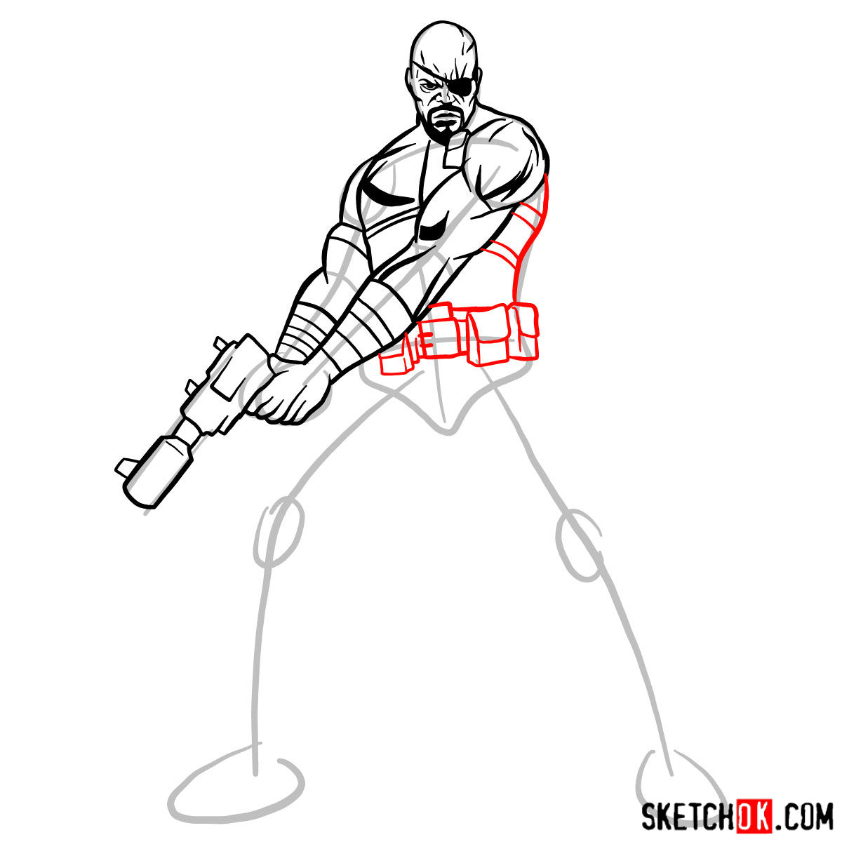 1200x1200 How To Draw Nick Fury From The Avengers