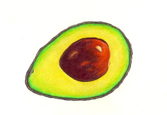 570x392 Avocado Print Digital Print Of A Drawing Available Etsy