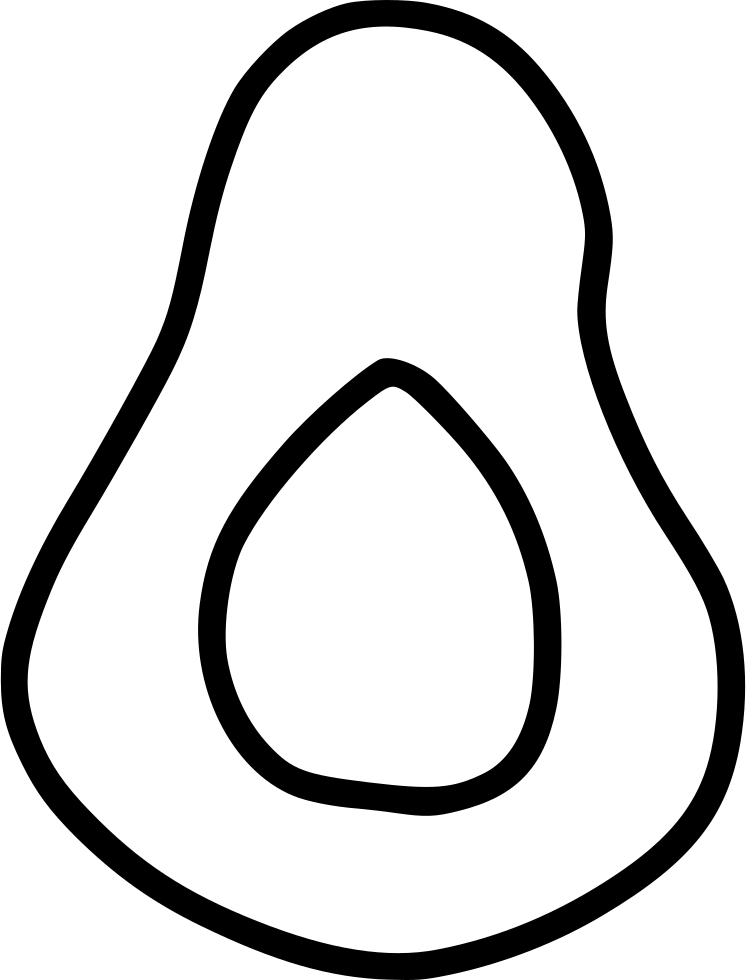 746x980 Avocado Drawing Free Download