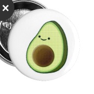 190x191 Cute Avocado Drawing Small Buttons Spreadshirt