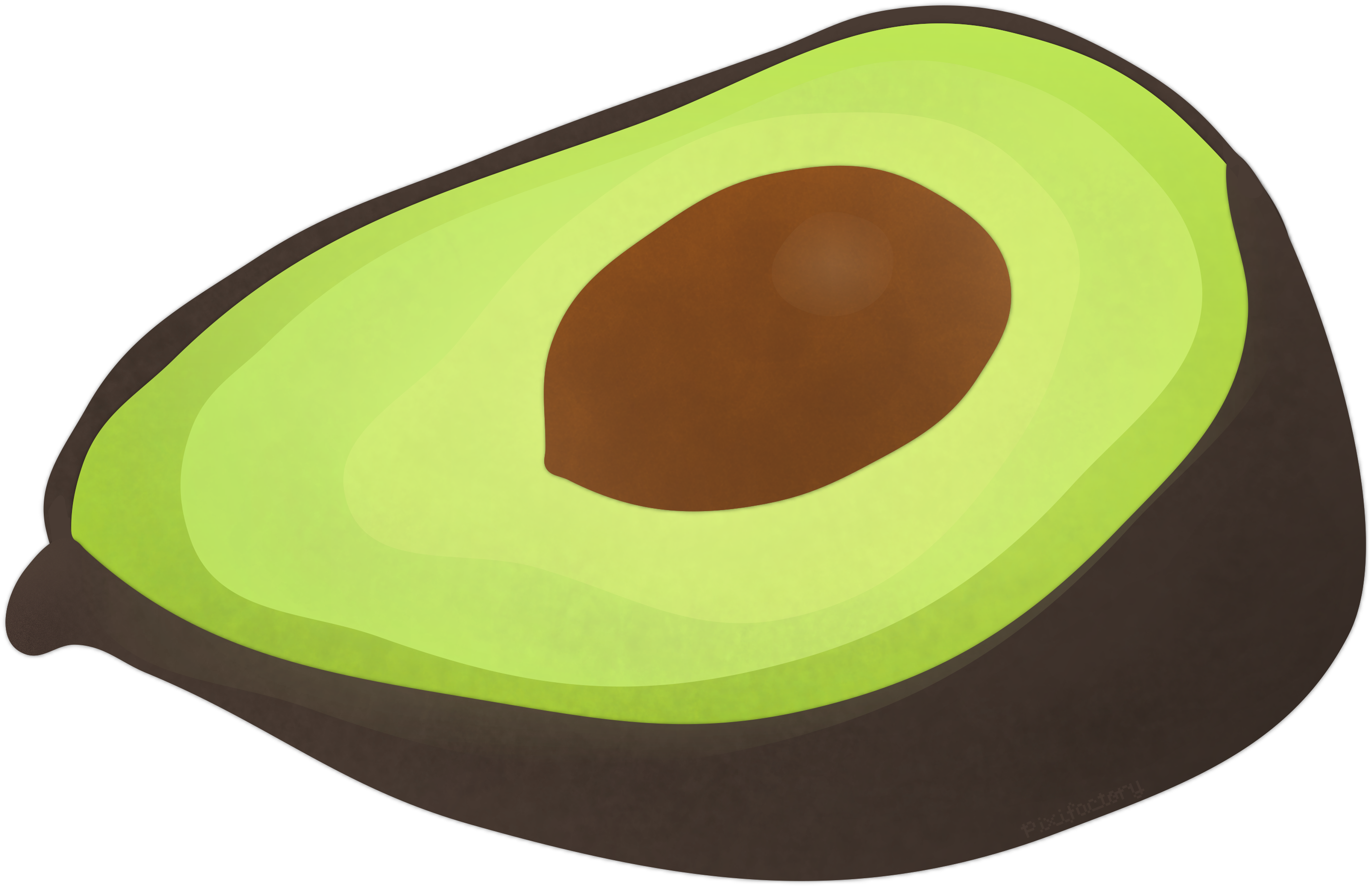 2817x1822 Download Avocado Drawing Clipart
