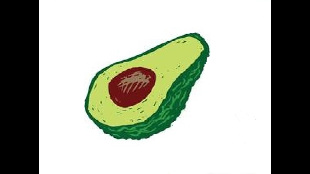 1280x720 How To Draw An Avocado Kak Narisovat Avokado