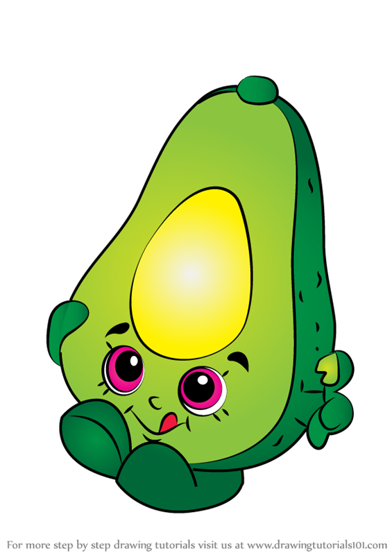 565x800 Learn How To Draw Dippy Avocado From Shopkins