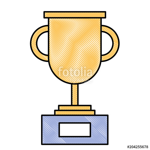 500x500 Trophy Award Winner Icon Image Vector Illustration Drawing Stock