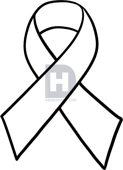 522x720 How To Draw A Cancer Ribbon, Breast Cancer Ribbon, Step