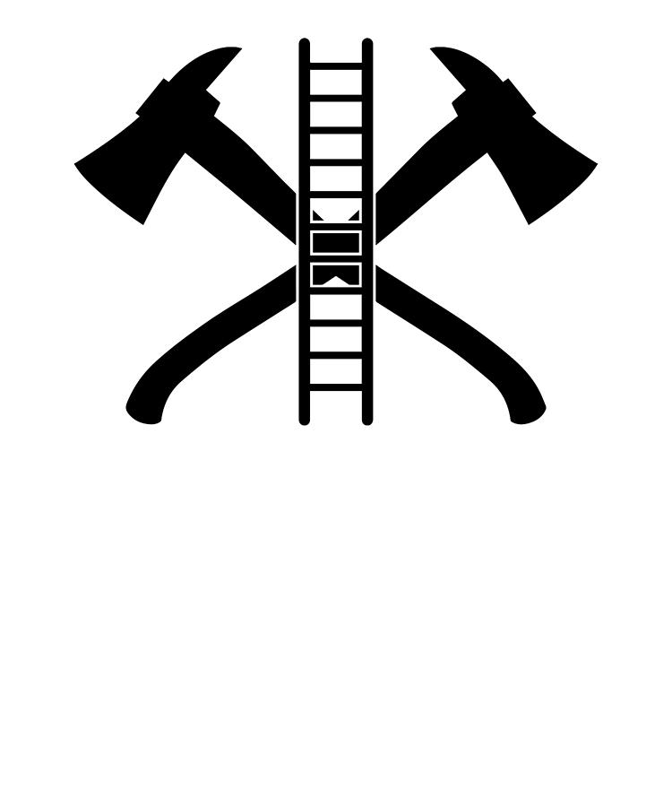 750x900 Firefighter Fireman Ax Fire Ladder First Responder Drawing