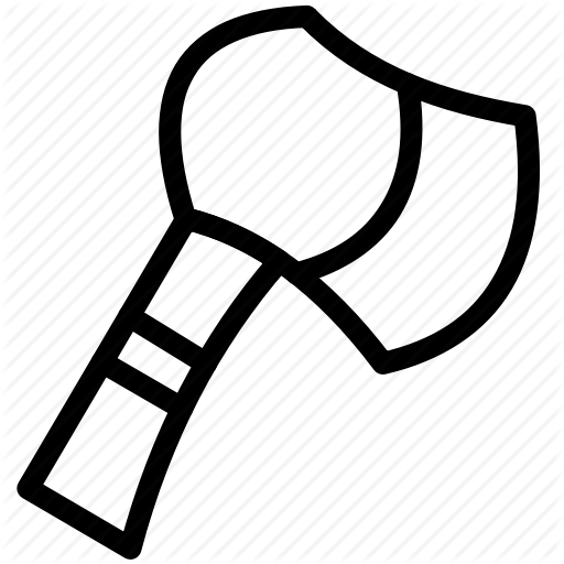 512x512 Unique Axe, White, Drawing, Transparent Png Image Clipart Free