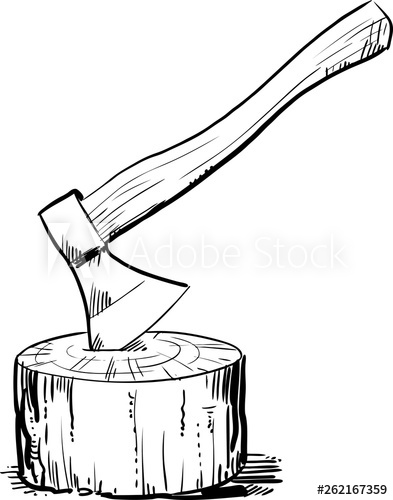 393x500 Wood Cutting Axe