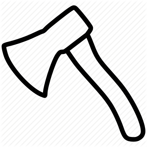 512x512 Axe, Drawing, White, Transparent Png Image Clipart Free Download