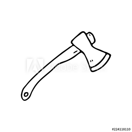 500x500 Hand Drawn Axe Doodle Icon Hand Drawn Black Sketch Sign Symbol