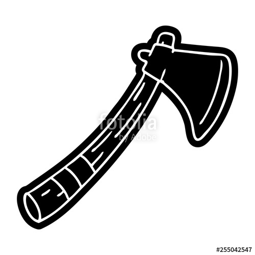 500x500 Cartoon Icon Drawing Of A Garden Axe Stock Image And Royalty Free