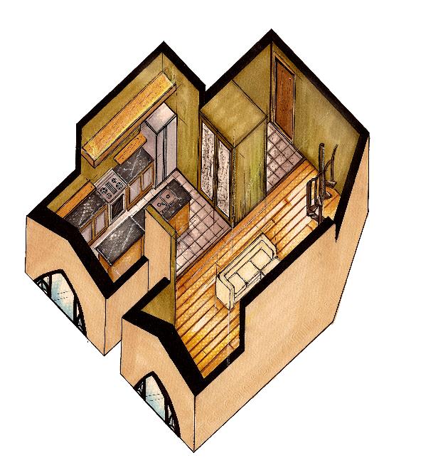 623x643 Axonometric Drawing