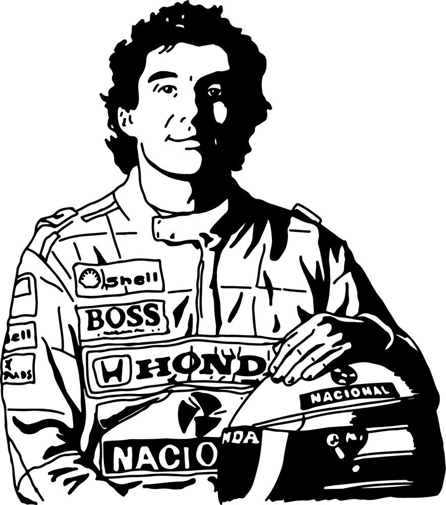 Ayrton Senna Drawing Free download on ClipArtMag