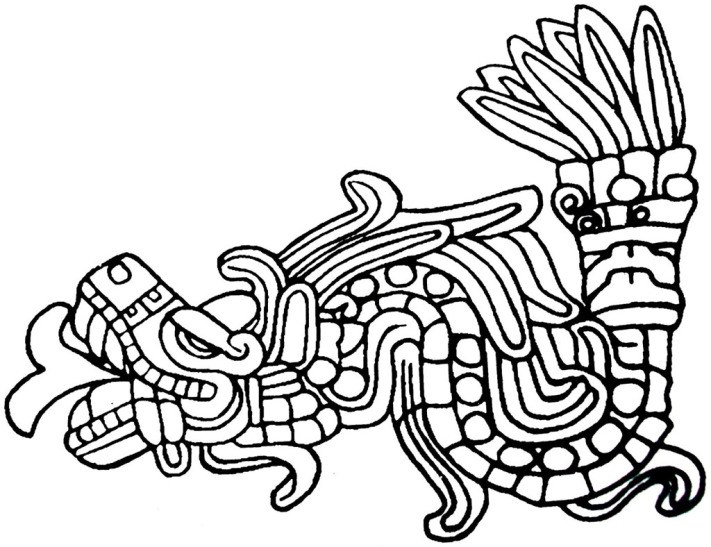 711x547 Aztec Serpent Tattoo Drawing