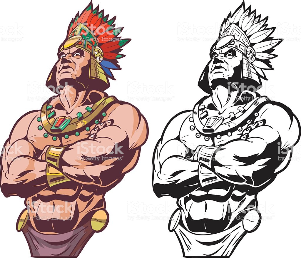 1024x878 Aztec Warrior Easy Skull Drawing Shield How To Tattoo Design Eagle