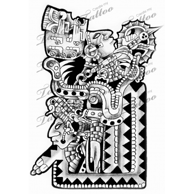 400x400 Collection Of Free Knife Drawing Aztec Download On Ui Ex