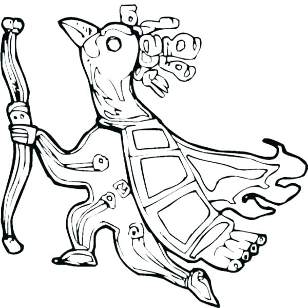 600x600 Aztec Calendar Coloring