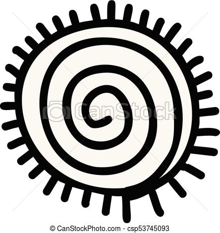444x470 Sun Icon Aztec Sun Icon With Aztec Patterns Isolated On White