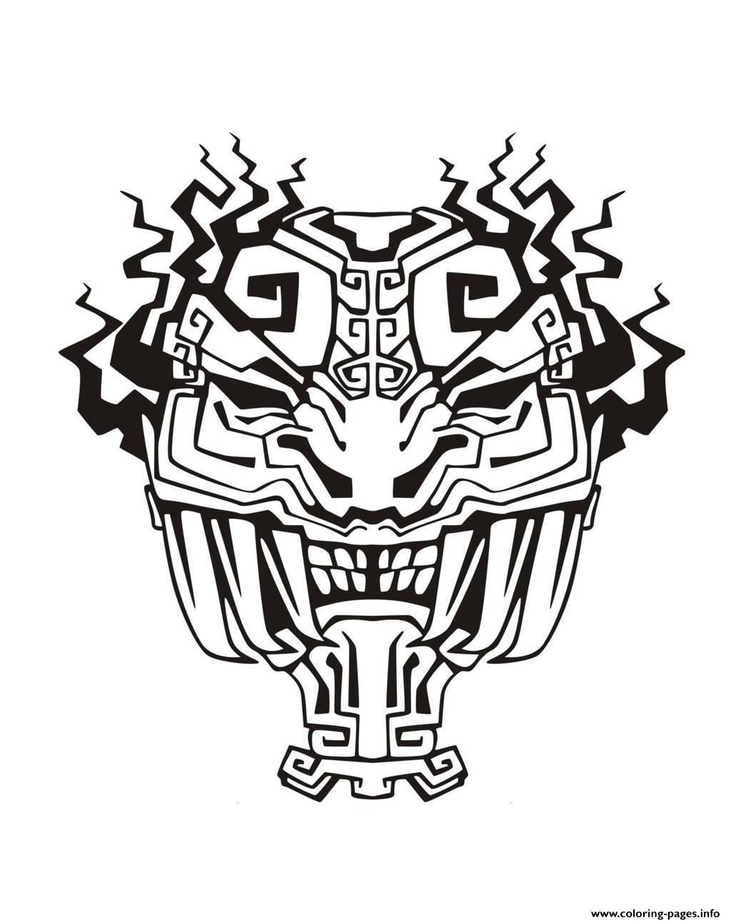 1024x1292 Images Of Aztec Jaguar Mask Template