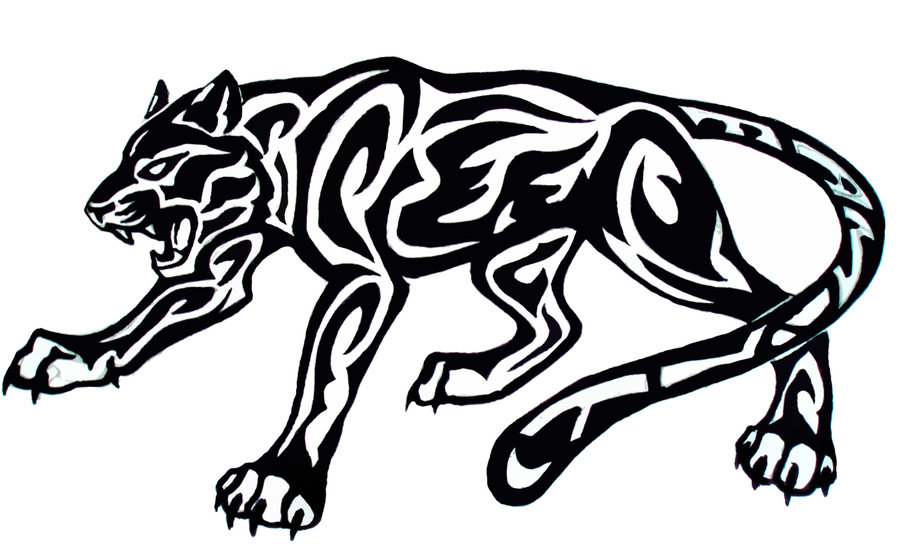 900x554 Tribal Jaguar Tattoo Designs