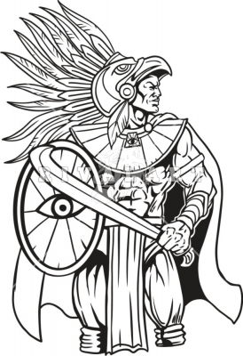 274x400 Aztec Eagle Clipart